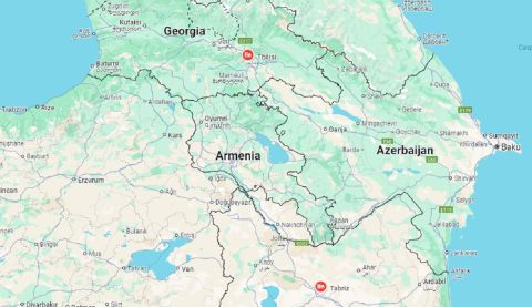 فاصله تبریز تا گرجستان چند کیلومتر است ؟ (بر روی نقشه ببینید)
